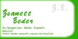 zsanett beder business card